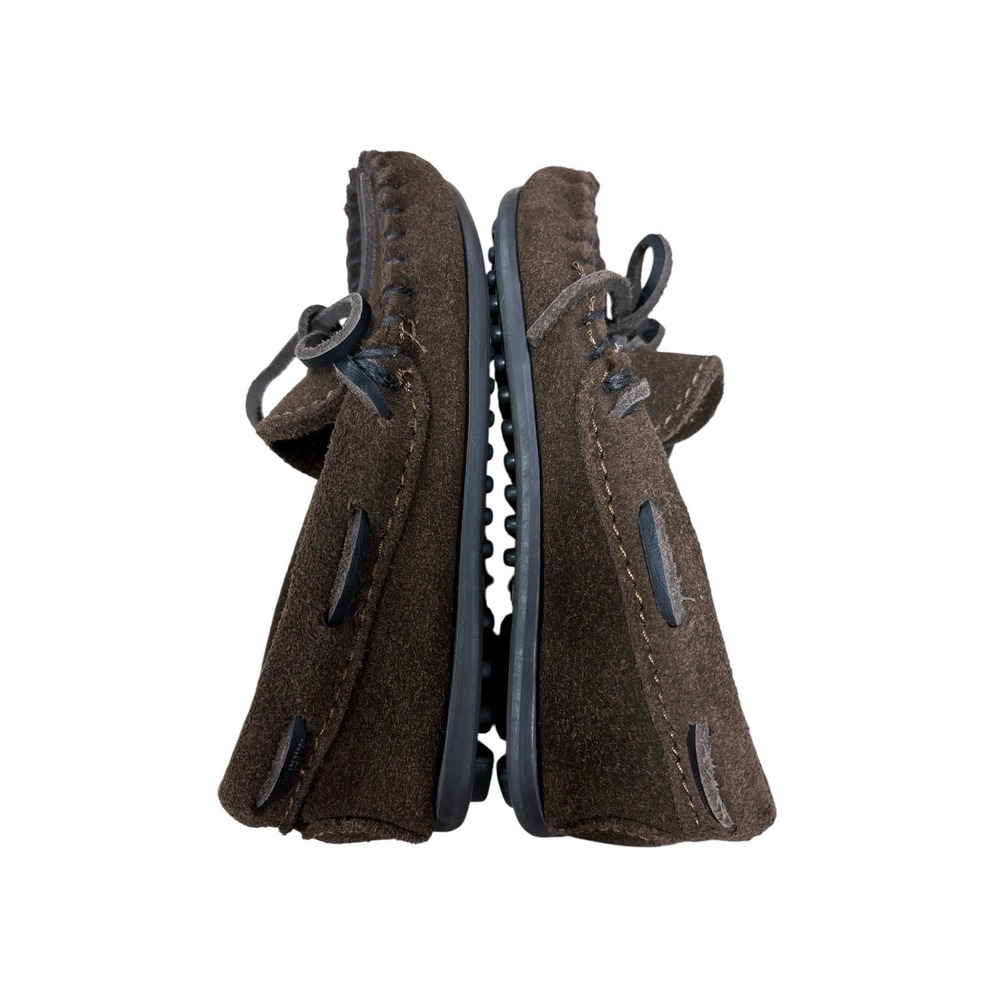 Minnetonka Shoes Minnetonka Kids Brown Suede Boat Moccasins Slipon minnetonka-shoes-minnetonka-kids-brown-suede-boat-moccasins-slipon